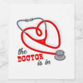 医者が入院している ワインラベル (シングルラベル)