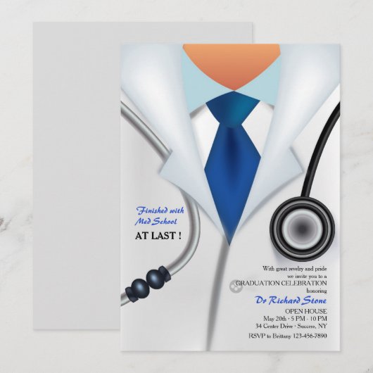 医者が招待状中 招待状 (正面/裏面)