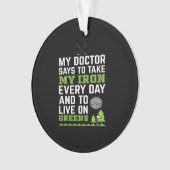 医者が毎日鉄を取ると言う オーナメント (正面)