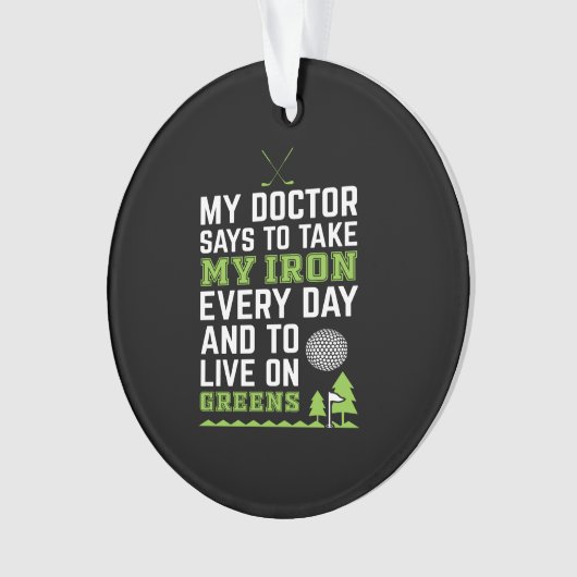 医者が毎日鉄を取ると言う オーナメント (正面)