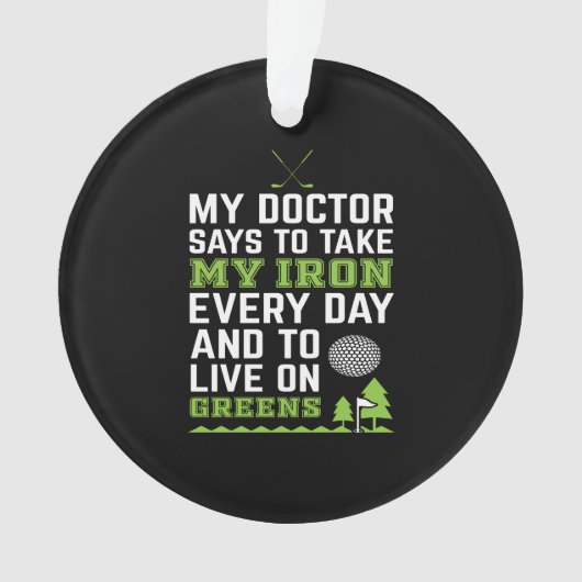 医者が毎日鉄を取ると言う オーナメント (正面)
