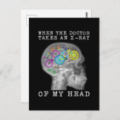 医者が私の頭のX線を取る時の自転車 ポストカード (正面/裏面)