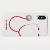 医者とナース。医療用聴診器。 Case-Mate iPhoneケース (裏面(横))