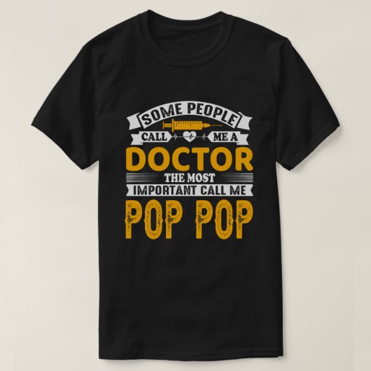 医者と呼ぶポップ・アートの者がある Tシャツ (デザイン正面)