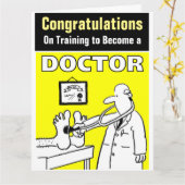 . .医者になるトレーニングを楽しみたい カード (黄色い花)