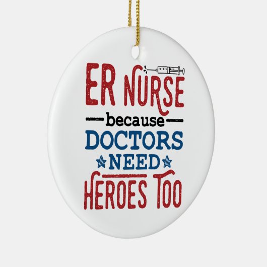 医者にもヒーローが必要なERナース セラミックオーナメント (右)