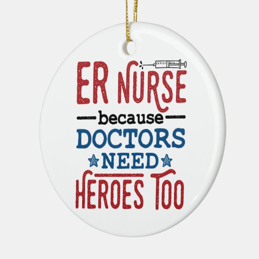 医者にもヒーローが必要なERナース セラミックオーナメント (左)