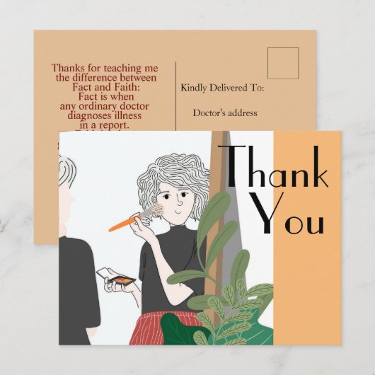 医者に感謝を ポストカード (正面/裏面)