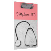 医者のナースの聴診器のモモ(名前) クリップボード (右)