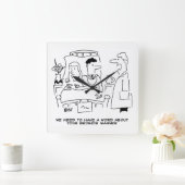 医者のベッドサイドのマナーが悪い。医療 スクエア壁時計 (ホーム)