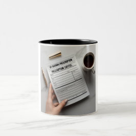 医者の処方箋:コーヒーを毎日 ツートーンマグカップ