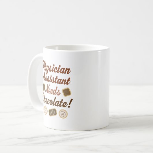 医者の助手の(おもしろいな)ギフト コーヒーマグカップ (正面左)