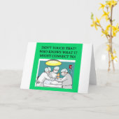 医者の医者の外科医の冗談 カード (黄色い花)