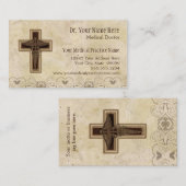 医者の医者練習のクリスチャンの記号 名刺 (正面/裏面)