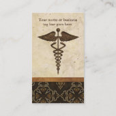 医者の医者練習の薬の記号 名刺 (裏面)