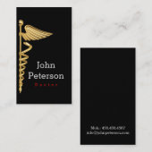 医者の医者練習の薬カード 名刺 (正面/裏面)