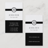 医者の吊り下げ式の白 名刺 (正面/裏面)