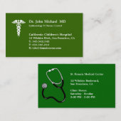 医者の名刺のデザインのテンプレート 名刺 (正面/裏面)