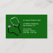 医者の名刺のデザインのテンプレート 名刺 (裏面)