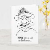 医者の聞言うことが分からない – カード (黄色い花)