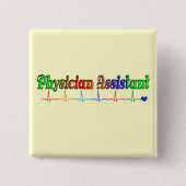 医者の補助ギフトのTシャツおよび多く 缶バッジ (正面)