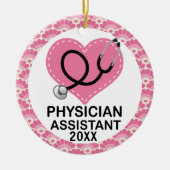 医者の補助パーソナライズなギフトのオーナメント セラミックオーナメント (正面)