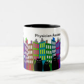 医者の補助マグお洒落な猫のデザイン ツートーンマグカップ (正面右)