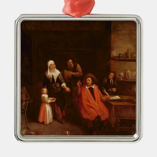 医者の訪問 メタルオーナメント (正面)