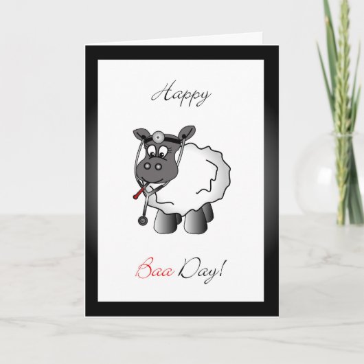 医者の誕生日の挨拶状 カード (正面)