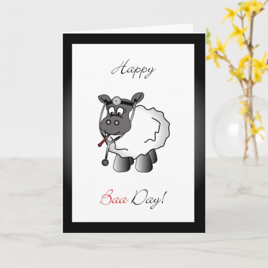 医者の誕生日の挨拶状 カード (黄色い花)