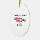 医者の遺伝子の内部(DNAの写し) セラミックオーナメント (左)