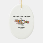 医者の遺伝子の内部(DNAの写し) セラミックオーナメント (裏面)