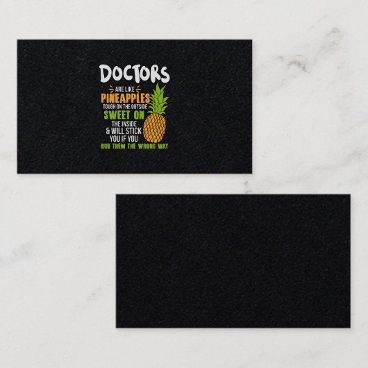 医者はパイナップルのようだ。 名刺 (正面/裏面)