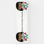 医者はヒーローすごいブラック・ウーマンがパーソナライズ 横断幕 (縦)