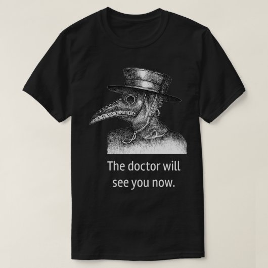 医者は今医者に診てもらうクール Tシャツ (デザイン正面)