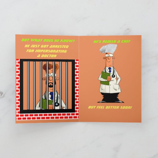 医者は君が非常に病気のカードだとおもしろい言った カード (内部)