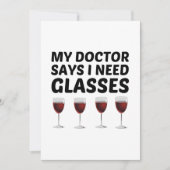 医者は眼鏡が必要だと言っている サンキューカード (正面)