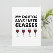 医者は眼鏡が必要だと言っている サンキューカード (スタンド正面)