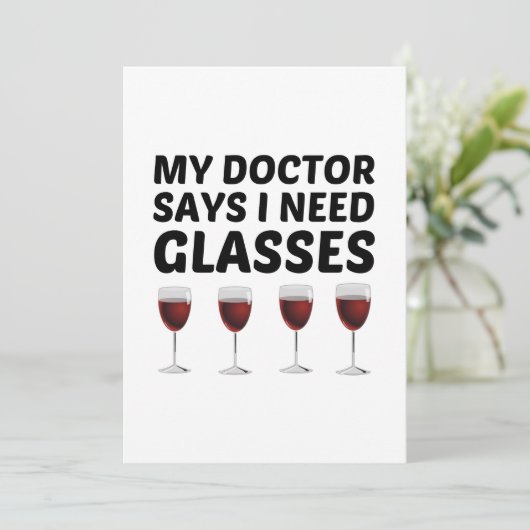 医者は眼鏡が必要だと言っている サンキューカード (スタンド正面)