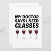 医者は眼鏡が必要だと言っている サンキューカード (正面/裏面)