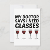 医者は眼鏡が必要だと言っている サンキューカード (正面)