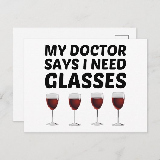 医者は眼鏡が必要だと言っている 案内ポストカード (正面/裏面)