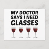 医者は眼鏡が必要だと言っている 案内ポストカード (正面)