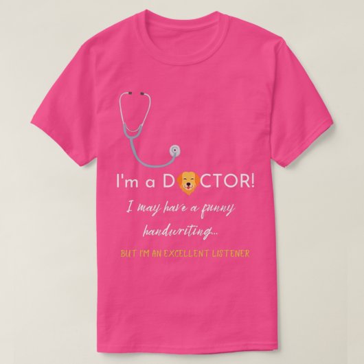 医者は聞き手だ Tシャツ (デザイン正面)
