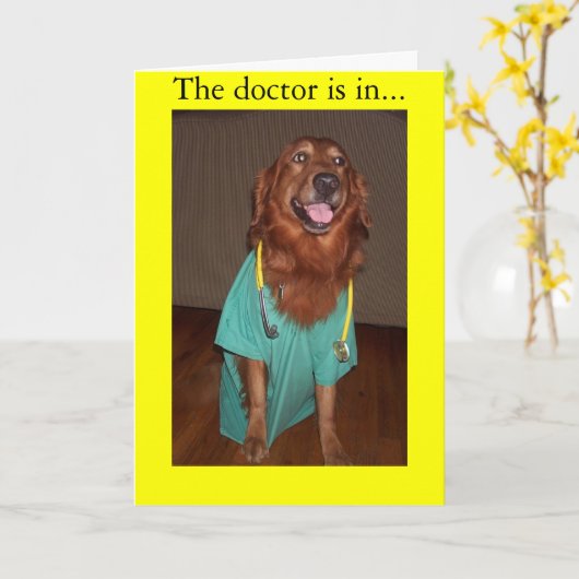 医者は… カード (黄色い花)