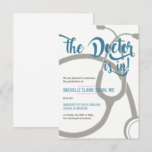 医者への第一歩 案内状 (正面/裏面)