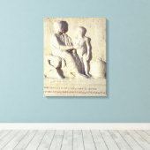 医者への訪問を描いたレリーフ、 浮き彫り キャンバスプリント (インサイチュ (ウッドフロア))