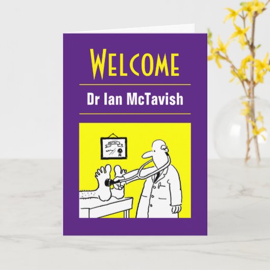 医者へようこそ カード (黄色い花)