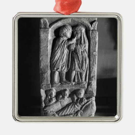 医者を描写する葬式のstela メタルオーナメント (正面)