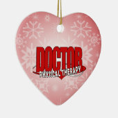 医者フィジカルセラピーの大きい赤 セラミックオーナメント (右)